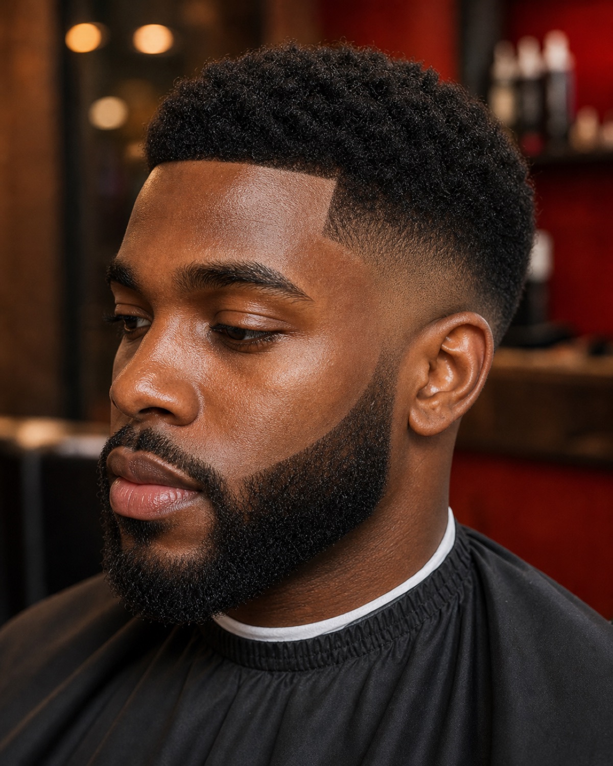 Taglio afro con barba curata a La Chic Sondrio