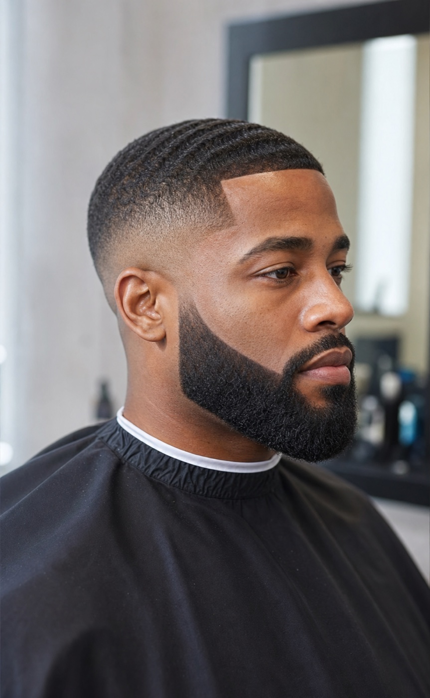 Sfumatura con onde e barba curata a La Chic Hair Salon Sondrio